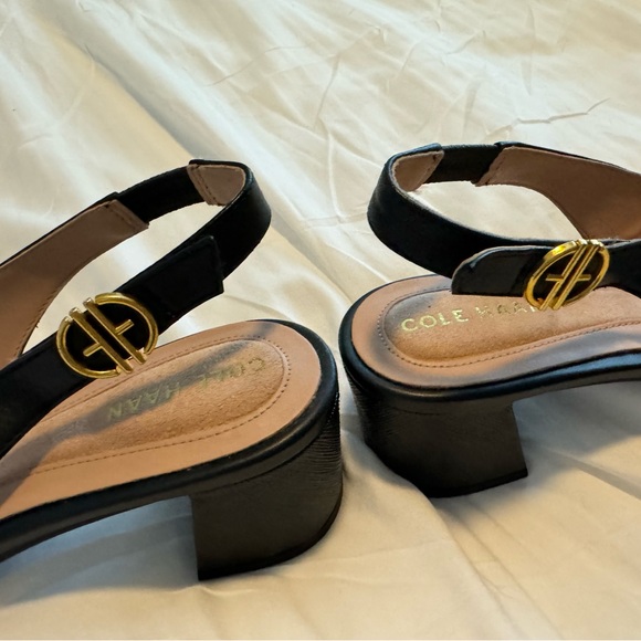 NWOT Cole Haan Sling Back Heels Classic and Timeless. Upper Leather and Manmade. - Picture 4 of 9